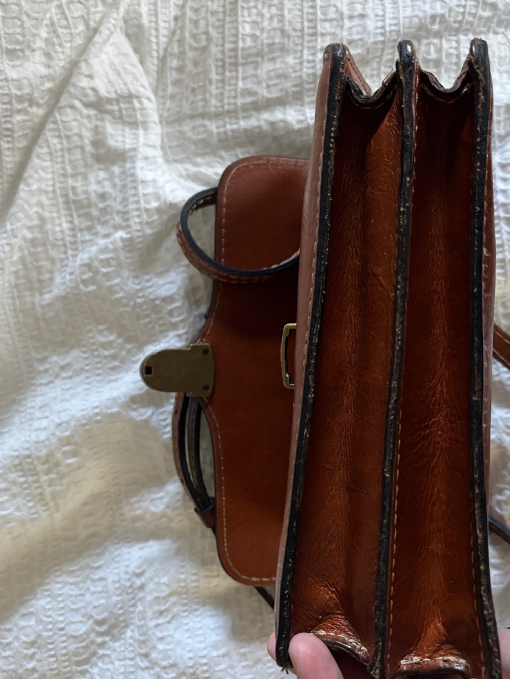 Patricia Nash belizzi braided leather two way crossbody and clutch with COA - Picture 11 of 12